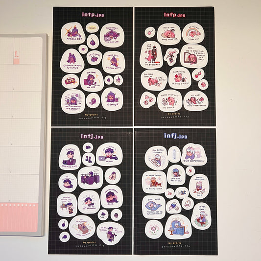 MBTI Sticker sheet (Intj, Infp, Intp, Infj)