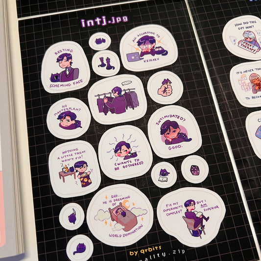 MBTI Sticker sheet (Intj, Infp, Intp, Infj)