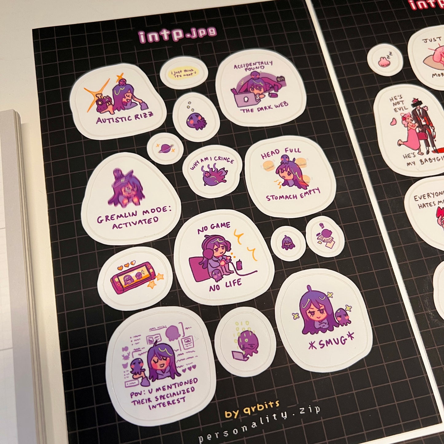 MBTI Sticker sheet (Intj, Infp, Intp, Infj)